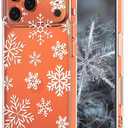 for iPhone 17 Pro Christmas Case Clear Kids, Xmas Snowflake Design Slim Protection Shockproof Women Mobile Case Cover for iPhone 17 Pro Girls
