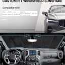 Pigenius Windshield Sunshade for Hyundai Santa Fe 2019-2023 (5-Passenger), Reversible Silver/Black