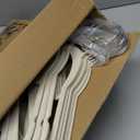 HOUSE DAY Velvet Hangers with Tie Bar 20 Pack Ivory, Clothes Hanger Non-Slip, Space Saving Felt Hangers for Pants, Coat, Suits, Shirt, Scarf, No Hanger Marks