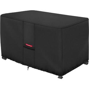 Porch Shield Patio Fire Pit Cover - Waterproof 600D Outdoor Rectangular Fire Table Cover Deck Box Protector - 48 x 24 inch, Black