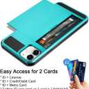 Vofolen for iPhone 11 Case Wallet with Card Holder [Max 3 Cards] Sky Blue