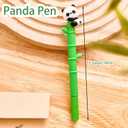 20 Pcs Panda Pens, Cartoon Panda Bamboo Pens Set for Kids Girls, Kawaii Gel Pens 0.5mm Black Ink Ballpoint Pens for School Office Supplies
