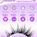 Cat Eye Magnetic Eyelashes Natural Look Wispy Magentic Lashes Reusable Magnetic Eyelashes with Applicator No Glue Needed Press on Magnetic Lashes by JIMIRE Quick to Wear by JIMIRE