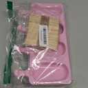 WMKGG Popsicle Silicone Molds Set, 2 PCS Ice Cream Molds with 50 Wooden Sticks for Cake Pop, Ice Pop, Cakesicles (Standard Size/Pink)