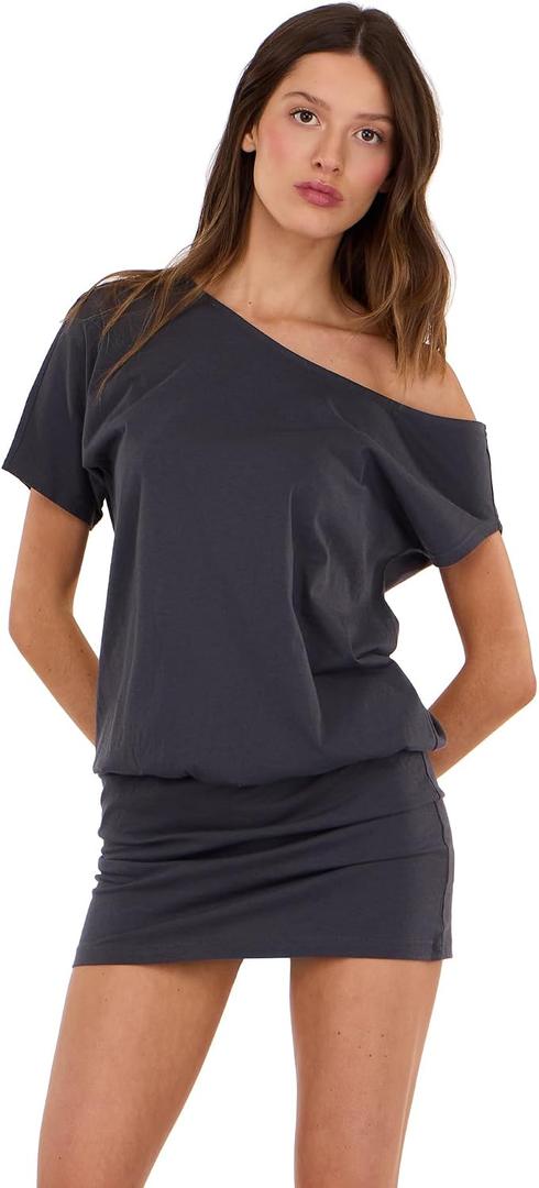 Forever 21 Women's Short Sleeve Mini Dress, Off Shoulder, XS
