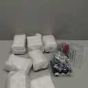 Tioncy 26 Pcs Ceramic Christmas Village Houses with Christmas Tree Berry Tree Bird Xmas Street Lamp DIY Xmas Village Houses Figurine for Tabletop Mantle Decor