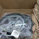 14 x 1.75'' Rubber Tire and Plastic Spoke Wheel, 2.5" Hub Length, 1/2" Axle Bore, for Lawn mower Trolley Dolly Wheel Replacement, Pack of 2 