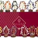 Crystal Tree Set of 12 Unique Birthday Gifts for Women, Sister, Mom, Home Office Decor, Shelf Desk Decoration for Positive Energy, Bring Good Luck, Money, Reiki Healing, Chakra Tree of Life Gift Sets