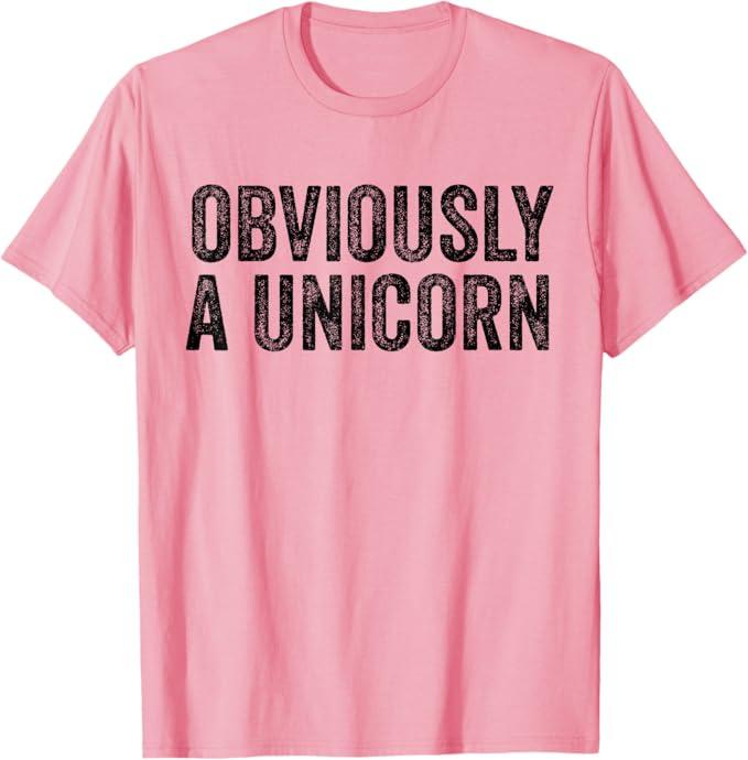 Obviously A Unicorn Funny Unicorn Squad Security Funny T-Shirt (Small)