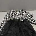 YOUNGER STAR Little Baby Girl Black and White Dress Buffalo Plaid Tutu Skirt Party Princess Formal Outfit Clothes (Size 150)