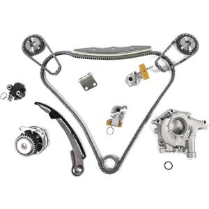 Timing Chain Kit and Water Oil Pump 3.5L Fit for G35 2003-2007 for 350Z 2003-2006 for M35 2006-2008 for Murano 2003-2007 for Maxima 2002-2003 Car Engine Component 13028-JK00A 21010-AL528A