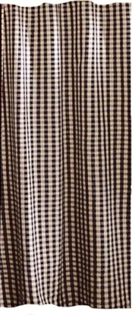 Heritage House Check Black and Nutmeg 72" x 72" Shower Curtain by Raghu
