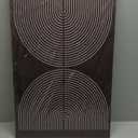 Modern Abstract Line Wall Art Set of 2, Mid Century Black and Beige Wall Decor, Minimalist Boho Poster Canvas Prints Aesthetic Picture for Bedroom Living Room 16x24 inch Framed (Canvas Wrapped Wood 16"x24", black beige)