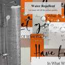 Modern Geometric Orange Gray Shower Curtain Abstract Hippie Art Printed Bath Curtain Waterproof Washable Fabric Bathroom Bathtub Decor Shower Curtain Set with Hooks 72x72 Inch