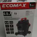 ECOMAX Wet Dry Vacuum 6 Gallon, 4 HP 85 CFM 3-in-1 Shop Vac with Suction/Blow/Wet Dry Function, Heavy-Duty Portable Poly Wet/Dry Vac Car Vacuum for Workshop, Jobsite, Garage and Home Cleaning