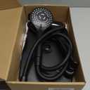 Seacity Black Rain Shower Head with Handheld Shower Head, 5 Spray Modes