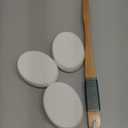 AmazerBath Lotion Applicator for Back, Feet, 4 Replacement Pads with 17" Curved Handle, Back Sunscreen Applicator for Kids, Elderly, Women, Apply Skin Cream Medicine Moisturizer Tanner, White