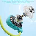 Kid Headphones for School, Air Conduction Open Ear Headphones, 3.5mm Jack Wired Cord, Ultra-Comfort, Ergonomic and Lightweight Design Perfect for School and Outdoor Activities-Blue Green