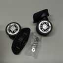 Zoofen Luggage Wheels Replacement 1 Pair Luggage Repair Wheels Suitcase Roller Trolley Caster with 4 Screw HolesZA65