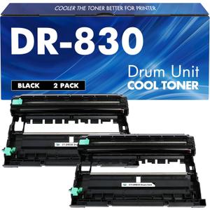 DR-830 DR830 Drum Unit Black 2 Pack Compatible Replacement for Brother DR830 DR 830 DR-830 for HL-L2400D L2405W L2460DW L2460DWXL L2865DW L2480DW DCP-L2640DW MFC-L2807DW L2820DW L2820DWXL Printer Ink