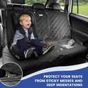 ALLANSING Back Seat Cover for Large SUVs/Trucks Rear Split Bench - Heavy-Duty 900D Waterproof Non-Slip Car Seat Protector for Messy Kids & Drooling Dogs, Easy Clean(Black)