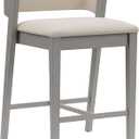 Hillsdale Dresden Wood Counter Height Stool, Distressed Gray