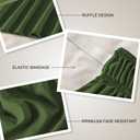Dark Olive Wrap Around Bed Skirt for Full/Queen Beds 18" Drop,Green Bed Skirt Adjustable Elastic Dust Ruffles Easy Fit Wrinkle & Fade Resistant Luxurious Fabric Machine Washable