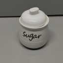 ONTUBE Ceramic Sugar Bowl with Lid and Spoon 12oz (White)