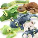 LECHONG 5-PACK Squeaky Plush Dog Toys, Soft Chew Toys Bundle for Large Medium Small Dogs Puppy Boredom, Tough Dog Toys Woodland Series Stuffed Animals