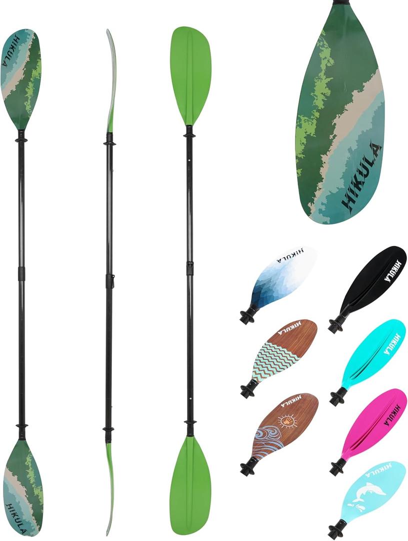 Adjustable Carbon Fiber Shaft Kayak Paddle, Kayaking Oars with Reinforced Nylon Blade for Adults, 4 Piece, 86in/220cm to 90in/230cm
