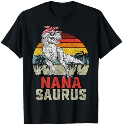 Nanasaurus T Rex Dinosaur Nana Saurus Family Matching T-Shirt 3XL