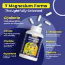 Magnesium Complex for Women & Men 1100mg, 7-in-1 Magnesium Supplement with Ashwagandha & L-Theanine for Calm & Sleep Support, High Absorption, Vegan 120 Capsules