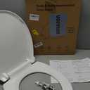 Ansffer Toilet Seat Round Soft Close16.5'', Toilet Lid Slow Close Quiet No Slam, Easy Installation & ReleaseSafe PP Material Easy Clean, Comfortable Ergonomic Design, 2 Years Support, White Plastic