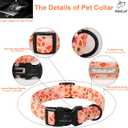 Fall Dog Collar, Cute Football Pattern Puppy Collar, Orange Adjustable Cotton Holiday Tanksgiving Dog Collars for Small Medium Large Boy&Girl Dogs L (XS)
