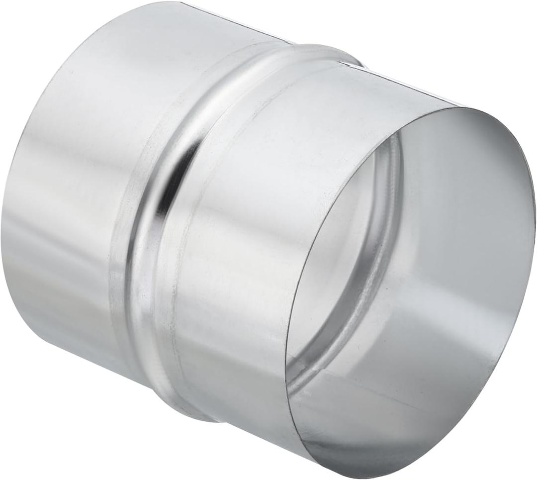 PATIKIL 4" Duct Connector, Galvanized Steel Duct Coupling Vent Coupler Dryer Pipe Coupling Hose Extension Connector for HVAC Exhaust Fan Vent Systems, 4" Long PATIKIL 4" Duct Connector, Galvanized Steel Duct Coupling Vent Coupler Dryer Pipe Coupling Hose Extension Connector for HVAC Exhaust Fan Vent Systems, 4" Long