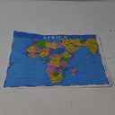 Educational Placemats for Kids Set of 8 World Map Placemat Non Slip Washable Eat Table Mat USA, Europe, Asia, Africa, South America, Central America, Canada Maps for Primary School Dining Table