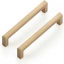 Ravinte Cabinet Handles Solid Slim Champagne Bronze 30 Pack 3-3/4 Inch Hole Center Square Bar Drawer Handles Kitchen Cabinet Pulls Drawer Kitchen Cabinet Hardware