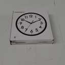 AKCISOT Wall Clock, Modern Small Wall Clocks Battery Operated 8 Inch, Silent Non-Ticking Analog Classic for Office, Home, Bathroom, Kitchen, Bedroom, School(Black)