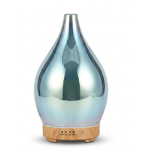 Porsene Oil Diffuser 3D Glass Aromatherapy Ultrasonic Humidifier 100ML, Chrome