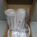 Small Lampshades Set of 2, White Linen Drum Lampshades, 8.66" Top x 8.66" Bottom x 7.87" High Lamp Shade, Lamp Shades Replacement for Table and Floor Lamps, Pendant Light, Handcrafted, Easy Assembly