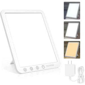 Light Therapy Lamp - 15,000 Lux UV-Free Therapy Light with 3 Color Temperatures and 6 Timer Settings, Touch Control Happy Lamp for Home/Office Use to Lift Mood