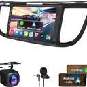 8-core 4+64G Android 14 Car Radio for Honda CRV 2012-2016 10 Inch IPS Touch Screen, Android Radio Stereo for CRV with Bluetooth/WiFi/GPS/FM/SWC/Backup Camera