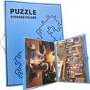 Puzzle Storage Folder for 1000-Pieces Folder Keeper for Jigsaw Puzzle Space-Saving Organizer Accessories Holds 20 Puzzles, HD Film Pockets (BLUE), Medium