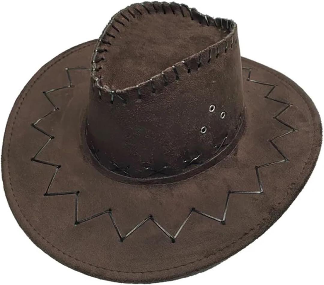Fedora Hat Cap for Men Top Hat for Men Outdoor Use Large Brim Water Droplet Sunscreen Hat Couple Jazz Hat for Parties(MZ1441 Dark Coffee) (Color-57)