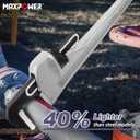 MAXPOWER 48-inch Pipe Wrench, 6.1" Jaw Opening, Large Plumbing Wrench