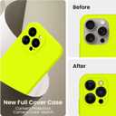 FireNova Designed for iPhone 16 Pro Max Case, Silicone Upgraded [Camera Protection] Phone Case, Soft Anti-Scratch Microfiber Lining Inside, 2024, Fluorescent Green
