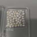 50 Pcs AAA Freshwater Pearl Beads for Crafts Necklaces Bracelets Earrings 6-7mm Natural Genuine Real Freshwater Cultured Pearls Perforated Oval Pearl Beads Loose Bead Crafts Gift,DIY Gifts (White 6-7mm , holes of 0.8mm)