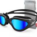 ZIONOR G1 Polarized Swimming Goggles for Unisex Adult Women Anti Fog 100% Anti UV Diving Goggles (A4 (Polarized + Mirror Blue))
