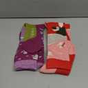 Hylaea Merino Wool Ski Socks Kids, Knee-high Warm Thermal Snowboard Skating Socks for Boys Girls Toddler (Small, Pink Red Gray Blue (2 Pairs))