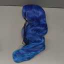 Cosplay Long Blue Wig 28 Inch Middle Part Synthetic Wig Realistic Gifts Party Wigs for Women Daily Use Colorful Wigs, (Blue)